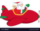 Santa Flying Plane Vector 3450301